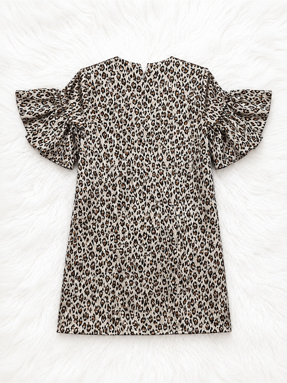 Banana Republic Leopard Print Flutter Sleeve Shift Dress Size 0 Animal Print - Picture 2 of 2